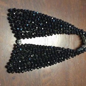 Perfect Gift. Black heavy beaded collar.